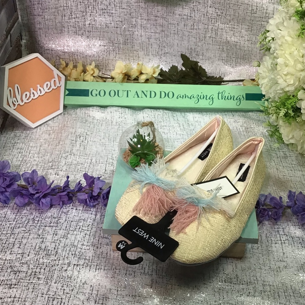 Nine West muslin tweed slippers